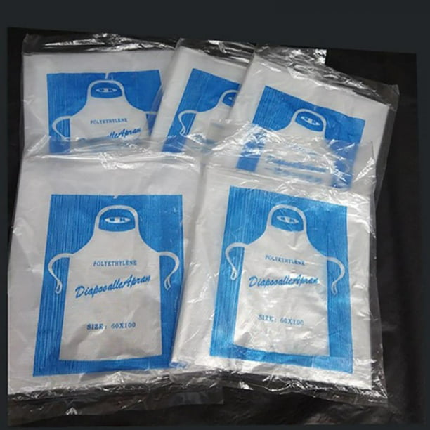 100pcs Children Disposable Aprons Waterproof Transparent for Painting Cooking